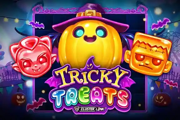 Tricky Treats logo – Slots by Push Gaming at Casea Casino